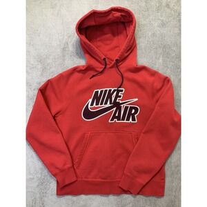 Nike Air Hoodie Red Graphic Logo Size M Unisex